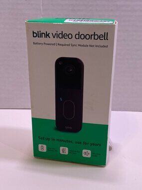 Blink Video Doorbell 2nd Gen Wireless HD Camera Black Open Box